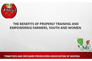 Day2-OyelekeBolaJob,TOPAN-The-Benefits-of-properly-training-and-empowering-farmers-youth-and-women